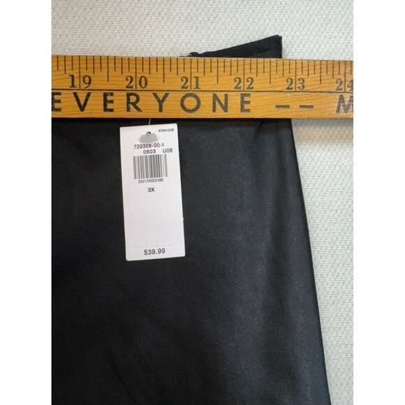 Old Navy Womens Slip Skirt Plus Size 3X Black Flowy Side Slit Lightweight - Picture 7 of 11